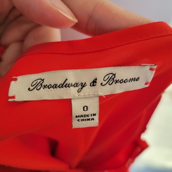 Madewell Broadway & Broome Red Floral Lace 3/4 Sleeve Cocktail Dress Size 0 - Picture 14 of 17